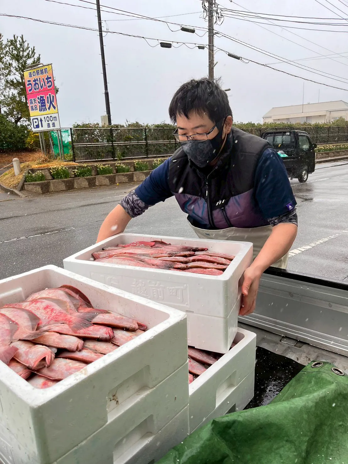 市場での仕入れ